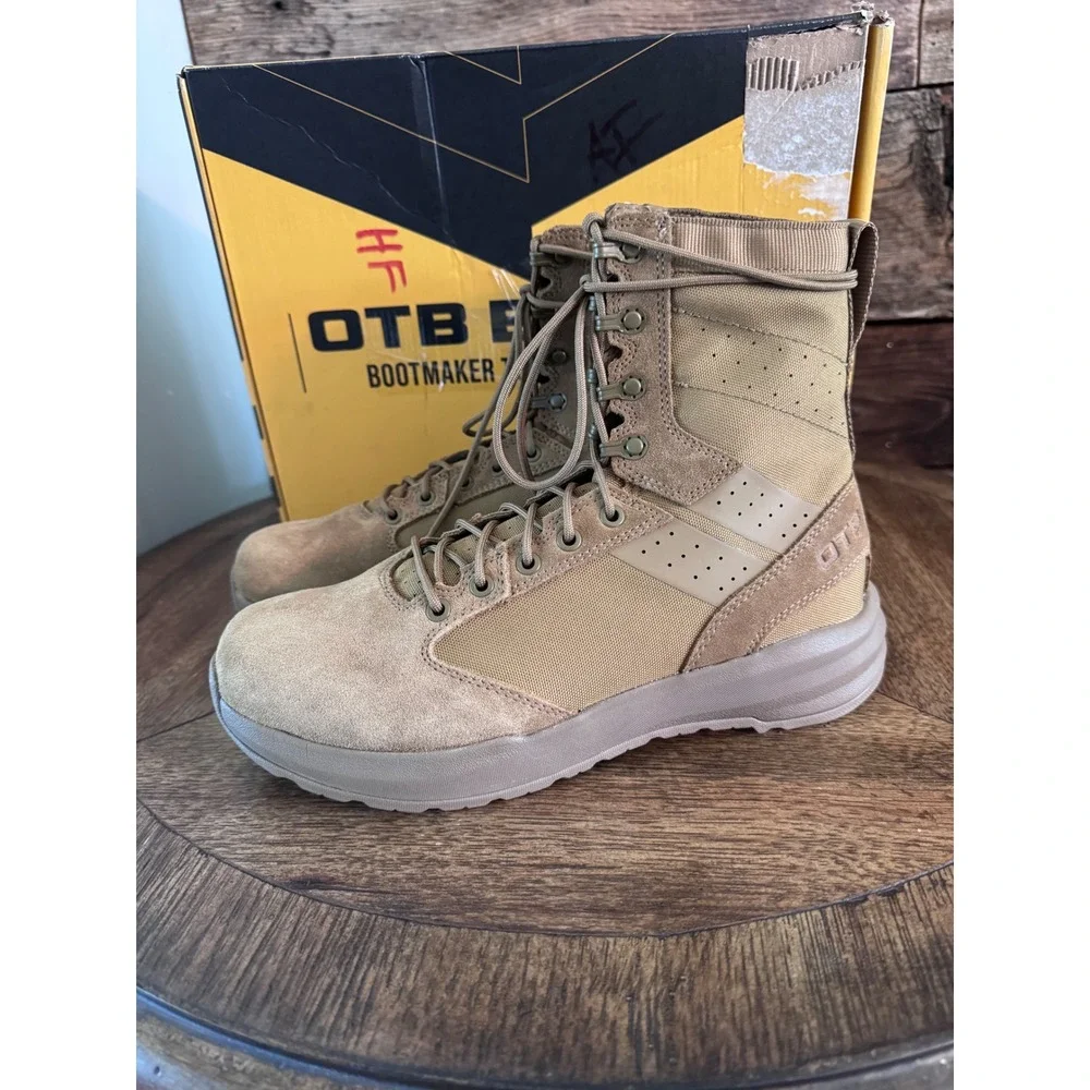OTB Carbon 8 Tactical Boots Mens 9 Wide Coyote Tan Military Combat 201W90/CY
